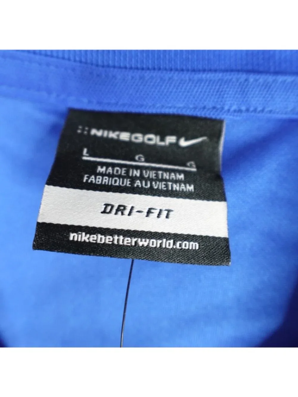 Nike Polo Shirt Mens Large Blue Dri Fit Cuervo Tradicional 100% De Agave NEW